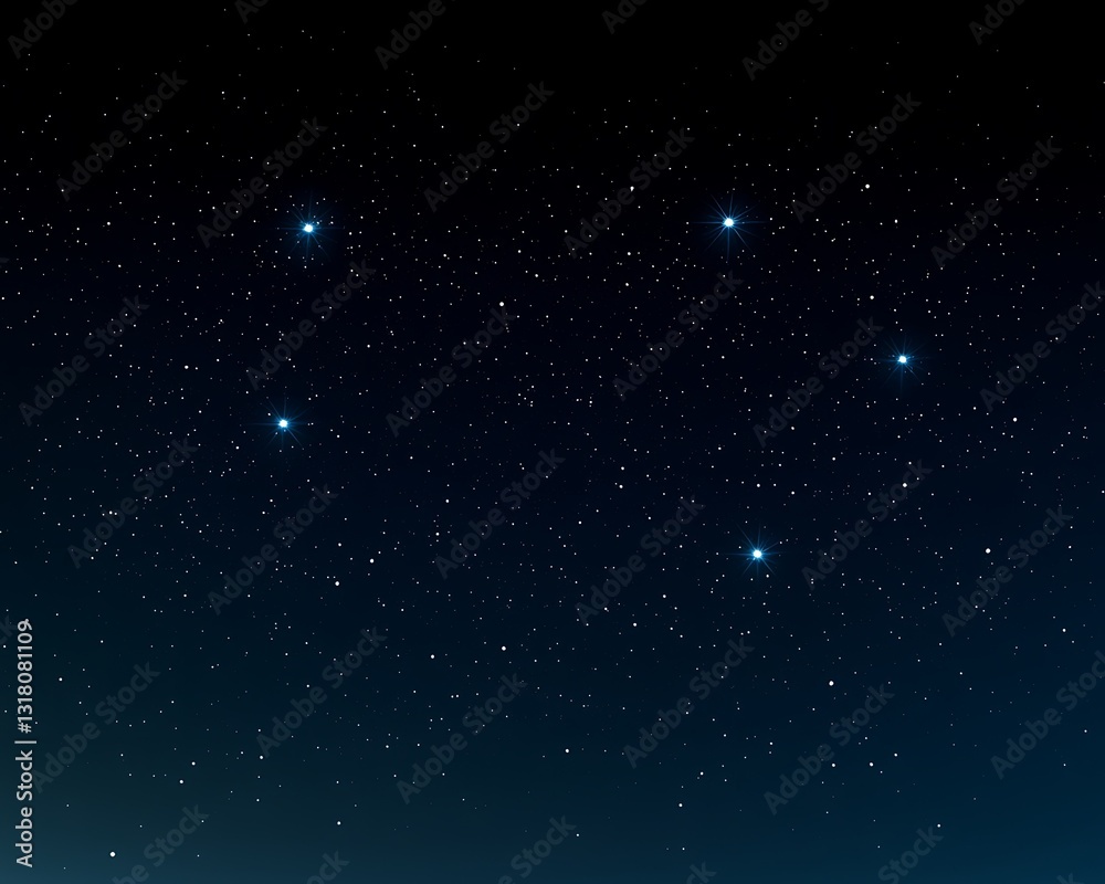 Obraz premium Night sky constellation, stars twinkling