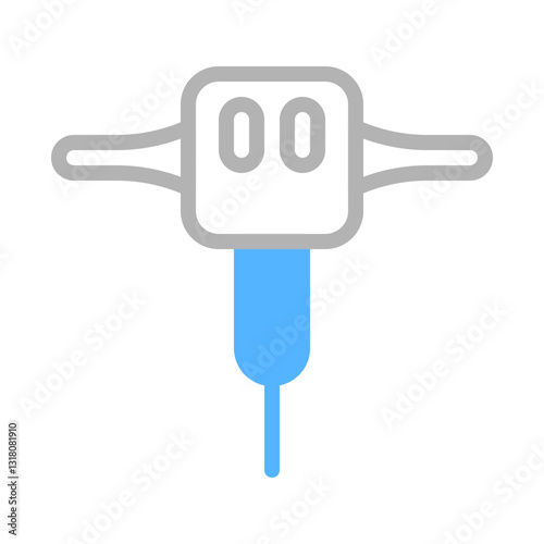 Stylized Jackhammer Icon for Construction Projects