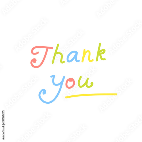 colorful thank you typography