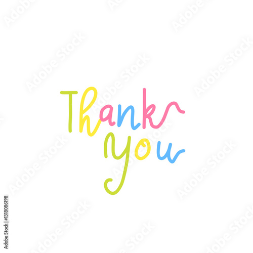 colorful thank you typography