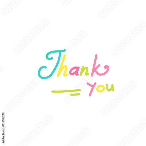 colorful thank you typography