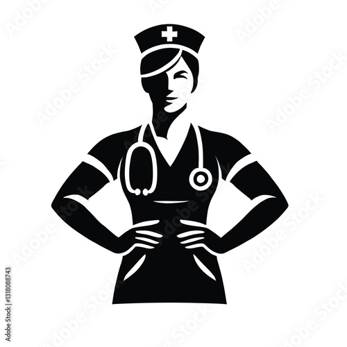 Confident Nurse Silhouette