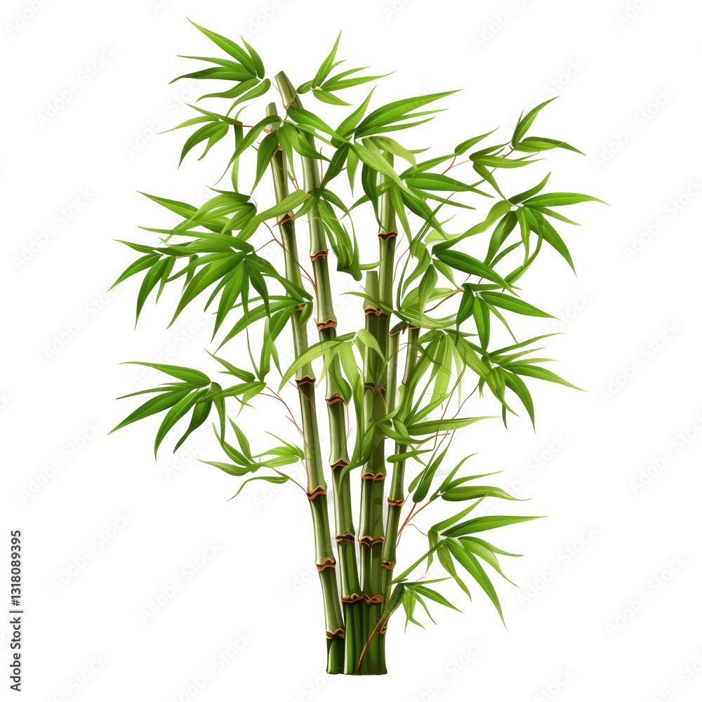 Fototapeta premium Bamboo tree on transparent background