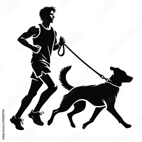 Runner with Dog