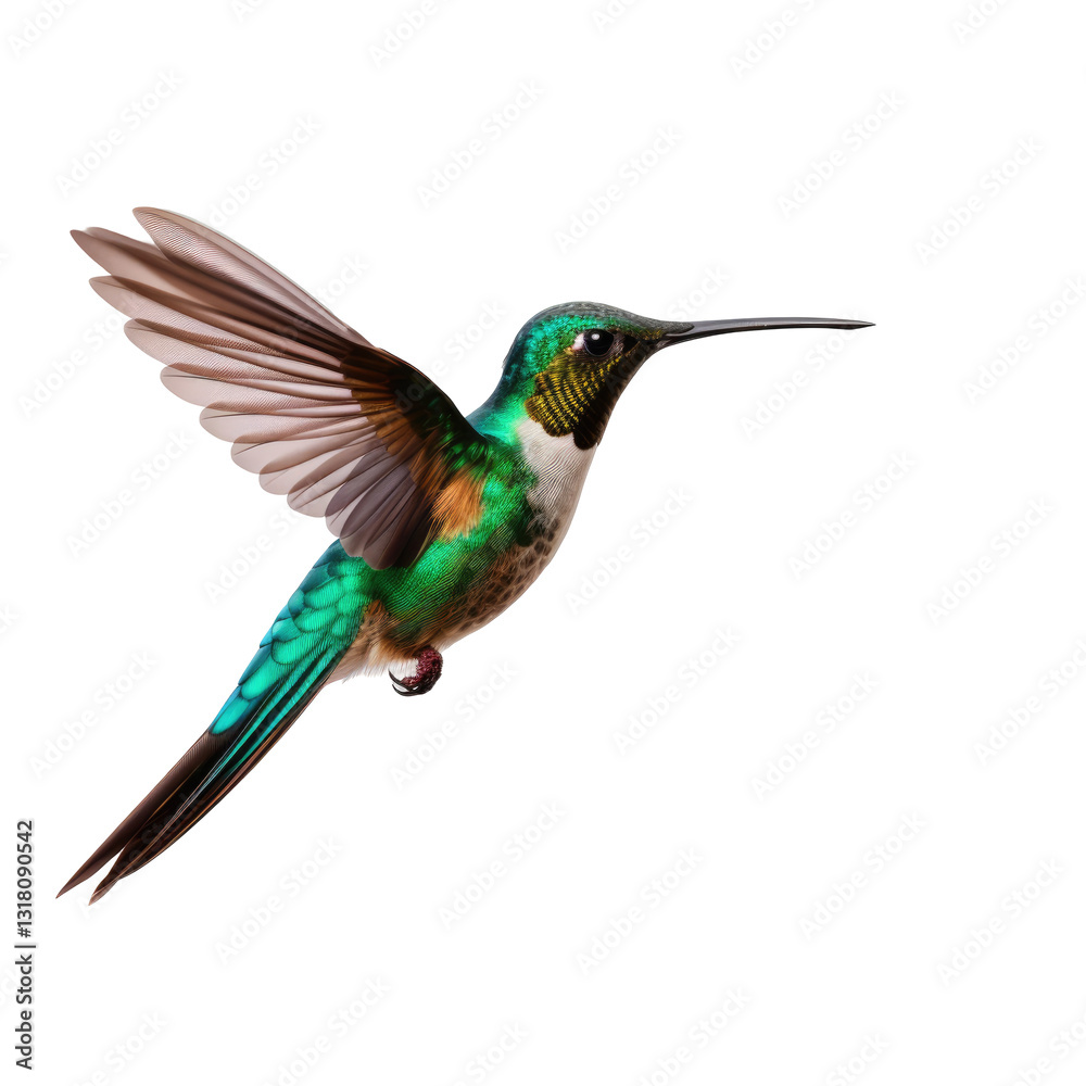 Fototapeta premium Beautiful Hummingbird on transparent background
