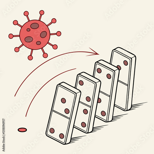 Virus domino effect: The consequences of viral spread in health crisis
