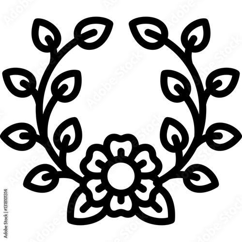 floral ornament icon