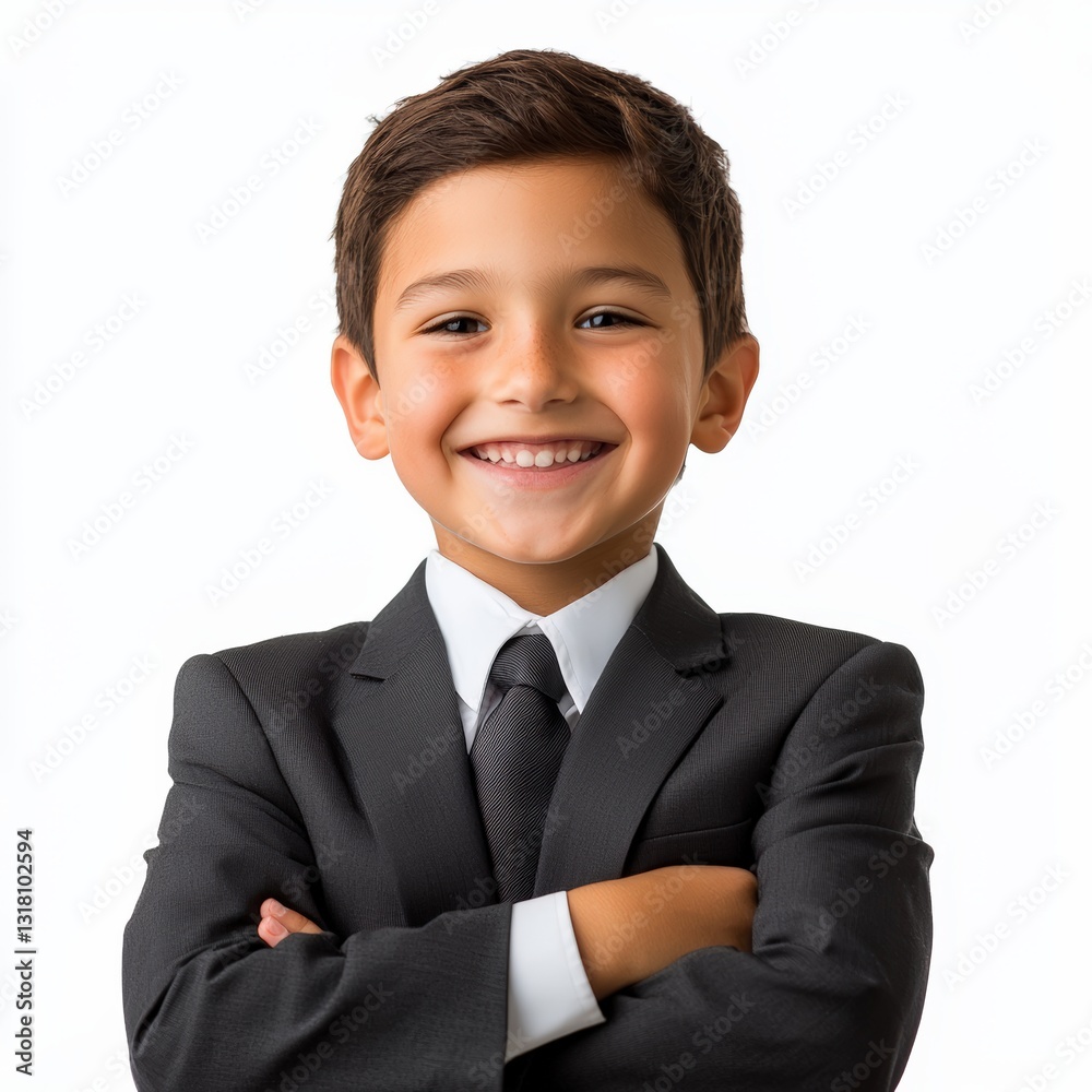 a young boy in a suit , Generative art. a young boy in a suit , Generative art.