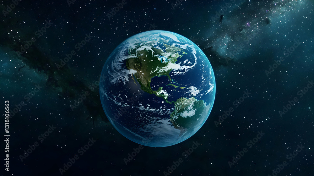 Pixelated Earth Globe Floating In Deep Space Illuminated By Celestial Bodies Pixelated Earth Globe Floating In Deep Space Illuminated By Celestial Bodies