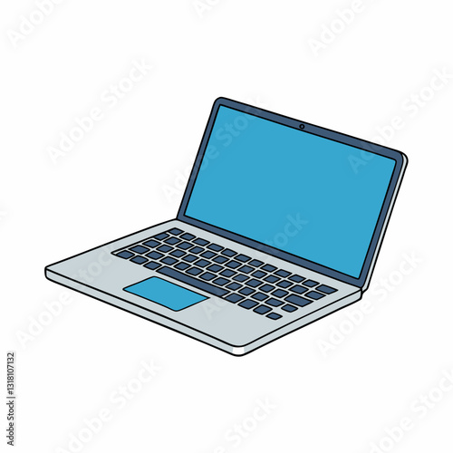 laptop isolated on white background