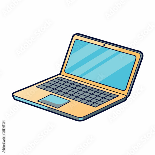 laptop isolated on white background