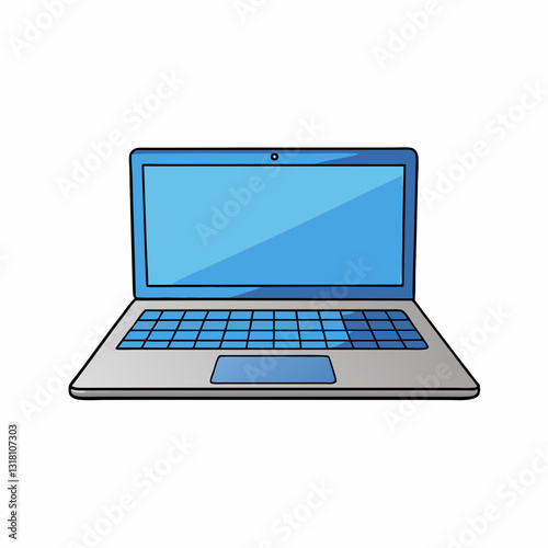 laptop isolated on white background