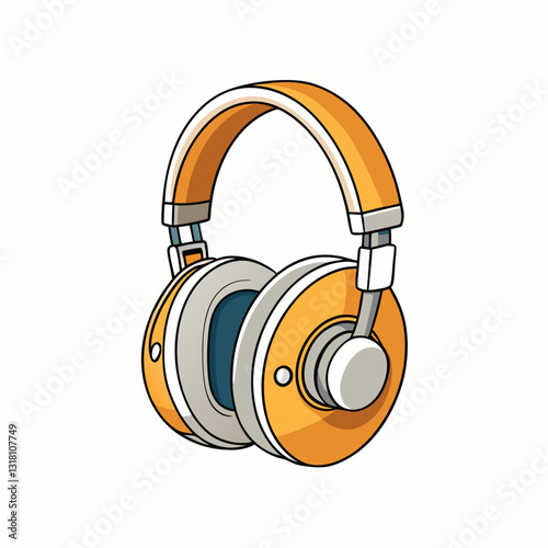 headphones on a white