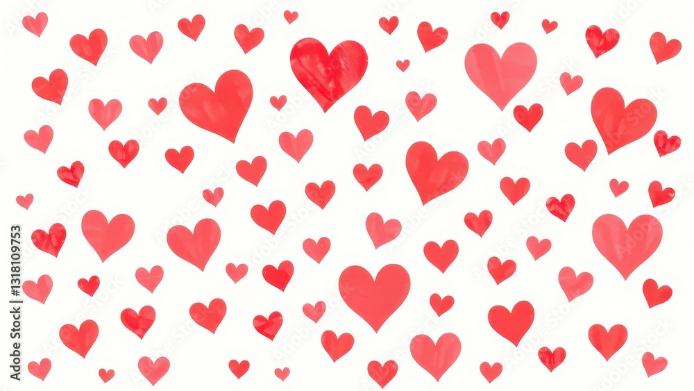 a close up of a bunch of red hearts on a white background a close up of a bunch of red hearts on a white background