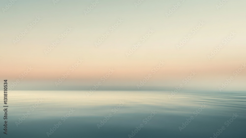 Serene seascape featuring subtle gradients of color and soft water texture Serene seascape featuring subtle gradients of color and soft water texture