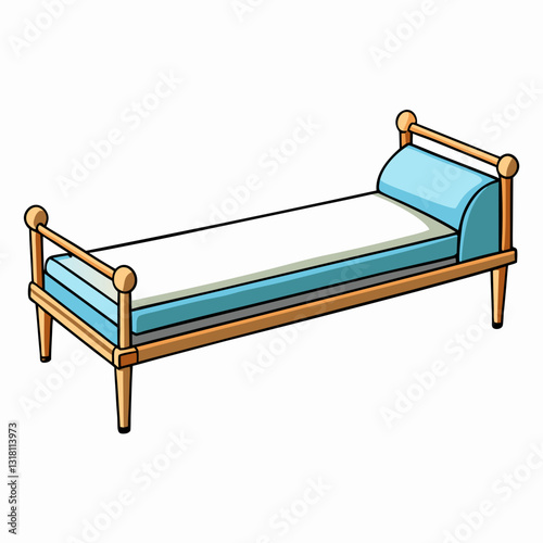 vector illustration of a daybed