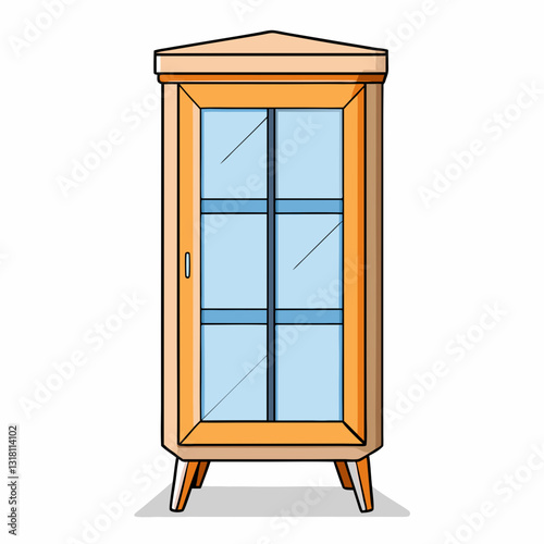  display cabinet on white