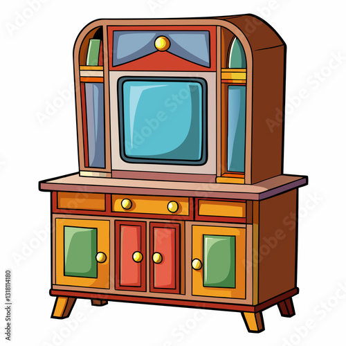 entertainment center on white