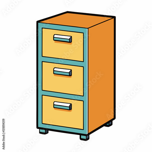 file cabinet on white