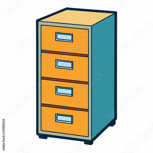 file cabinet on white