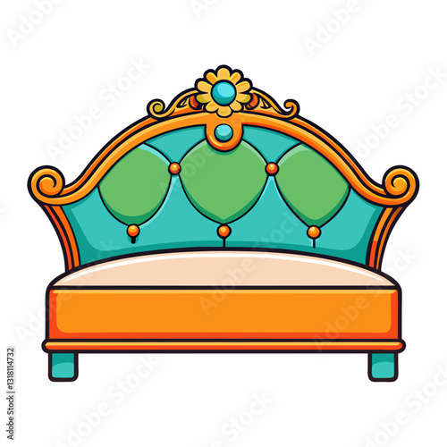 headboard isolated on white background