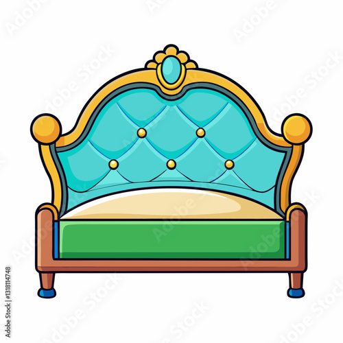 headboard isolated on white background