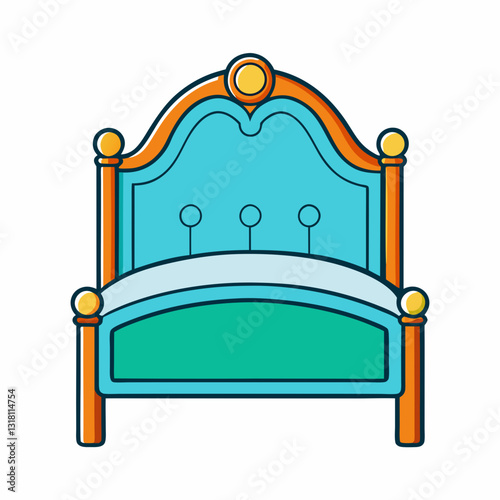 headboard isolated on white background