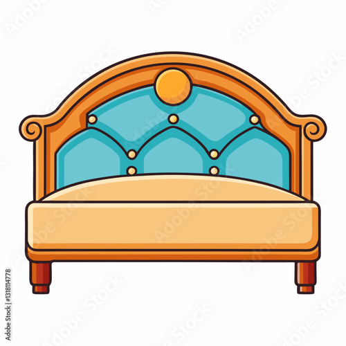 headboard isolated on white background