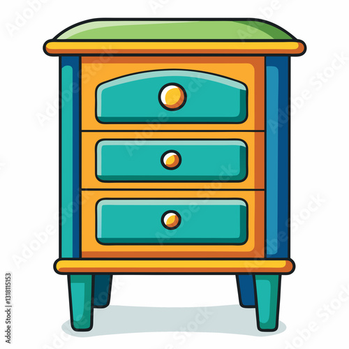 nightstand on white