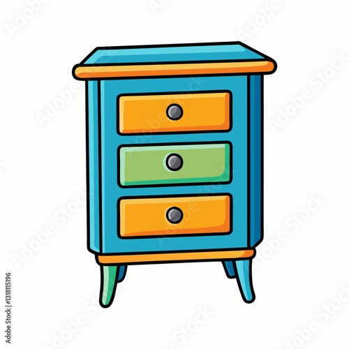 nightstand on white