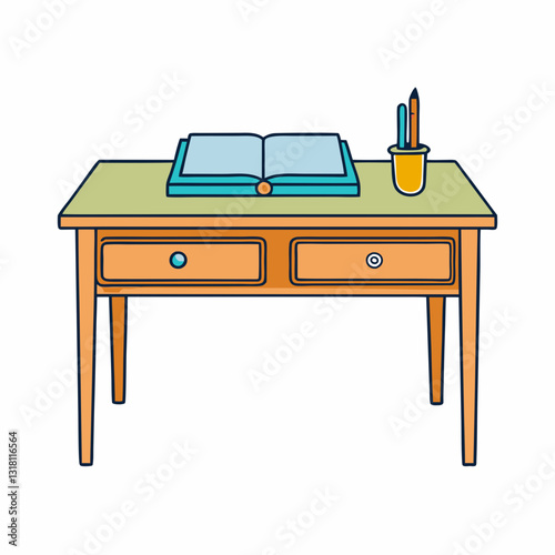 wooden writing table