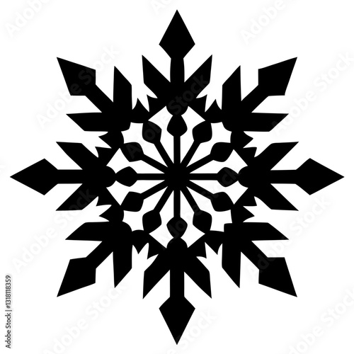 vector silhouette of Snowflake