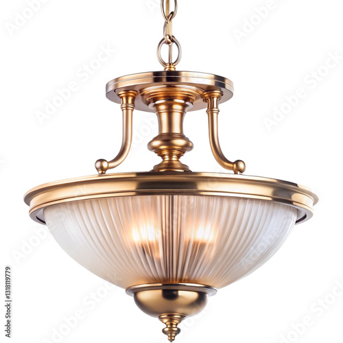 Stylish Light Fixture Isolated on White Background
