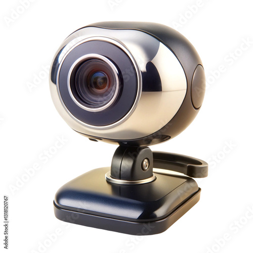 Sleek Webcam Isolated on White Background
