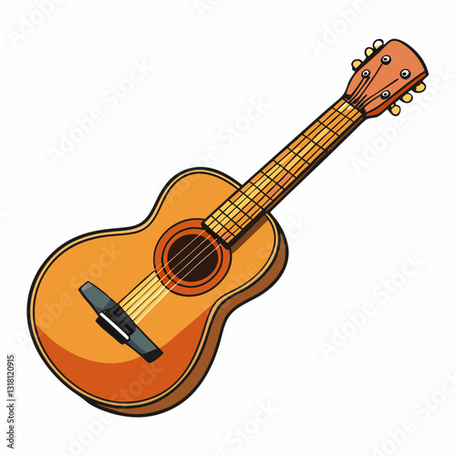 acoustic guitar isolated