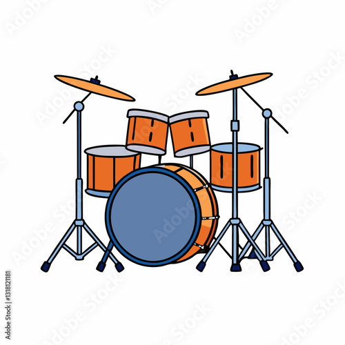 drum kit vector illustration