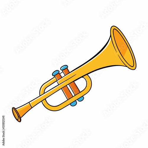 flugelhorn vector illustration