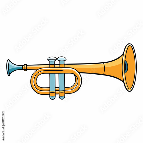 flugelhorn isolated on white