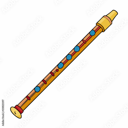 flute vector illustration