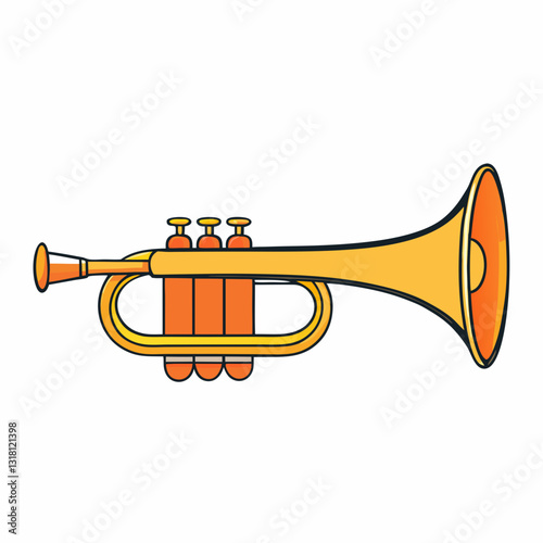 flugelhorn isolated on white