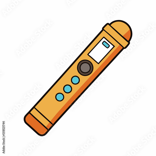 vector illustration of a recorder