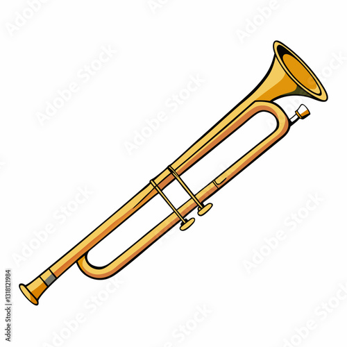 trombone vector illustration