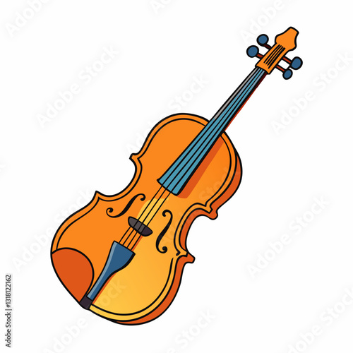 viola isolated on white