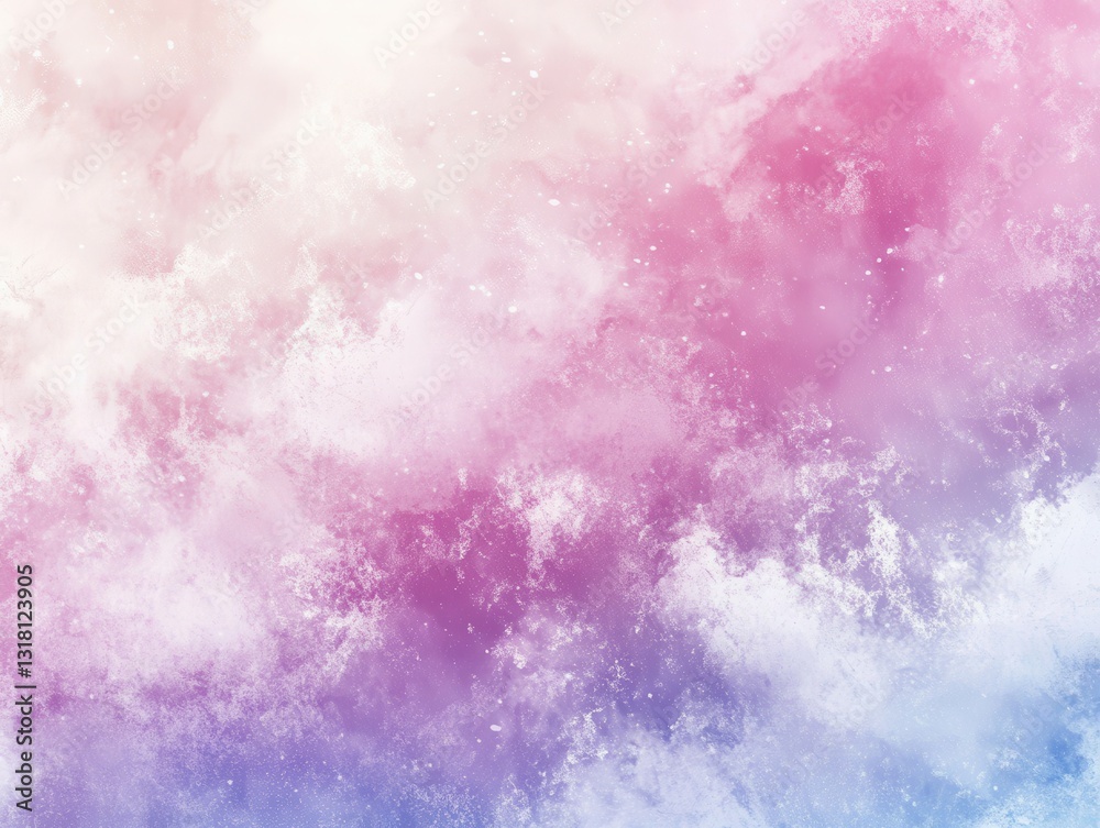 Obraz premium Dreamy Pastel Grunge Texture Soft Pink, Purple, and Blue Gradient Background.
