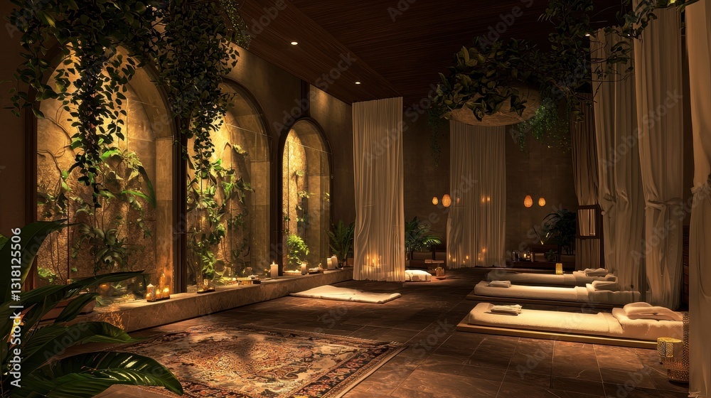 Fototapeta premium Luxurious Spa Haven with Soothing Scents