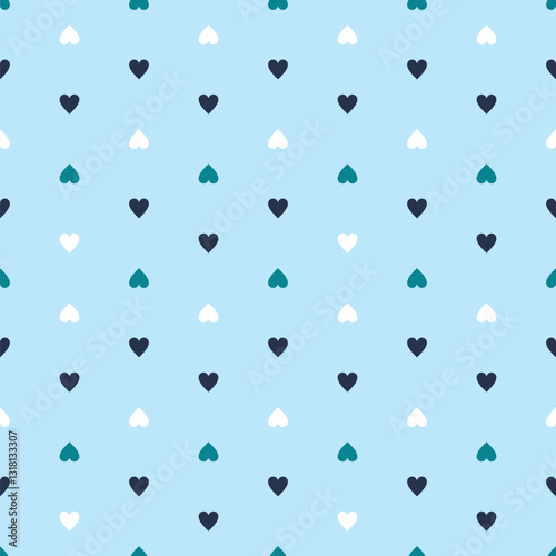 Hearts Pattern Textile Seamless Print 