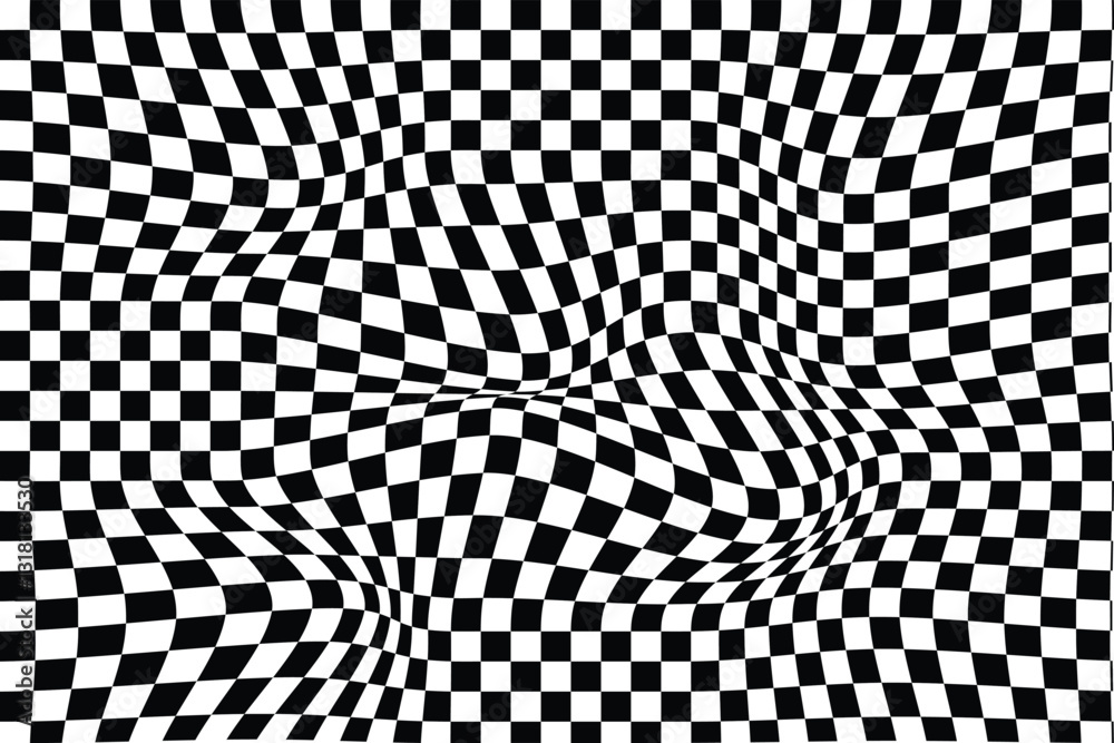 wavy checkerboard background. Retro psychedelic checkered wallpaper. Wavy groovy chessboard surface. Distorted geometric pattern. Trendy modern. wavy distorted checkered vector pattern background wavy checkerboard background. Retro psychedelic checkered wallpaper. Wavy groovy chessboard surface. Distorted geometric pattern. Trendy modern. wavy distorted checkered vector pattern background