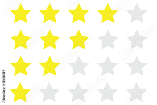 simple star rating icon isolated on transparent background.