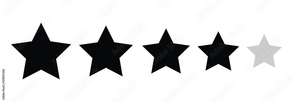simple star rating icon isolated on transparent background. simple star rating icon isolated on transparent background.