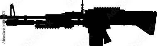 Ordnance M60E4 illustration silhouette	
